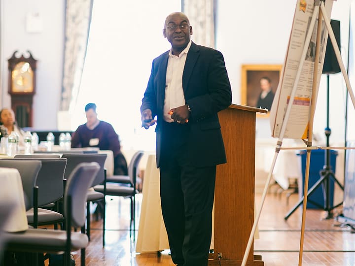 Dr. Rupert A. Hayles Jr. teaching a leadership workshop for professionals